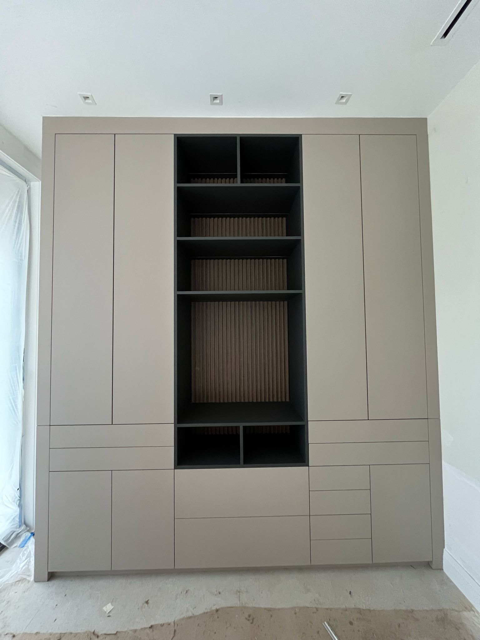 Floor-to-Ceiling Cabinet Wall