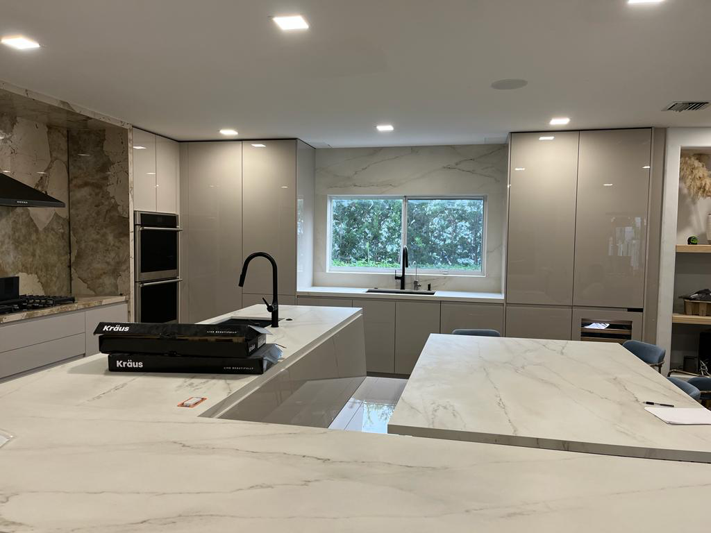 Kitchen with Marble Island